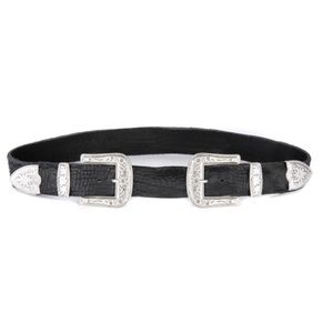 Frankie Double Buckle Leather Belt